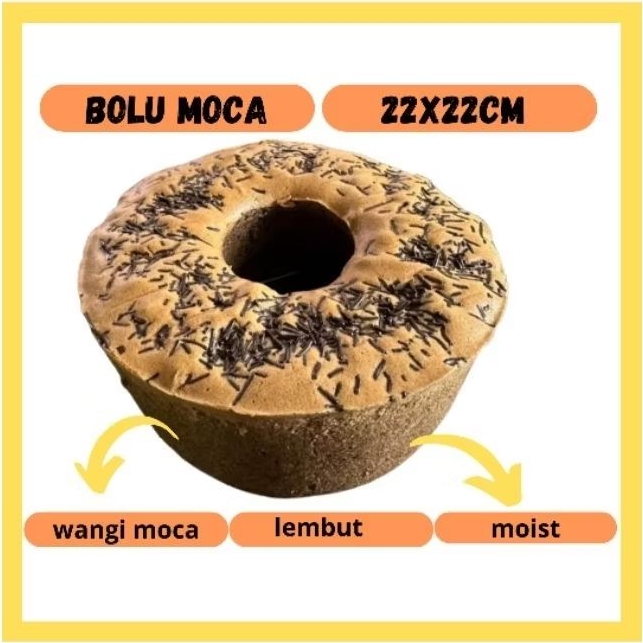 

kue bolu moka panggang loyang besar 22x22cm