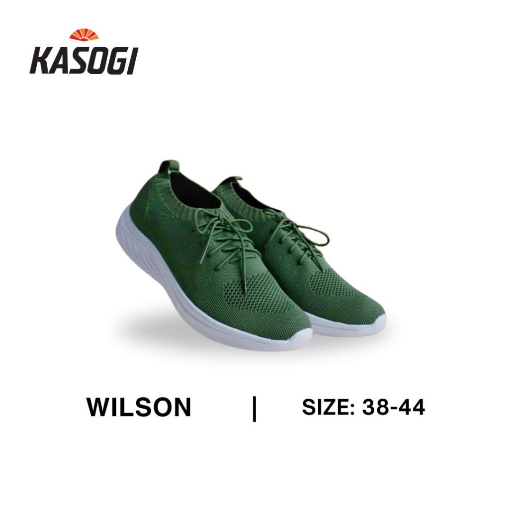 Sepatu Pria Wanita Dewasa Kasogi Slip on Rajut Casual kuliah sekolah Wilson