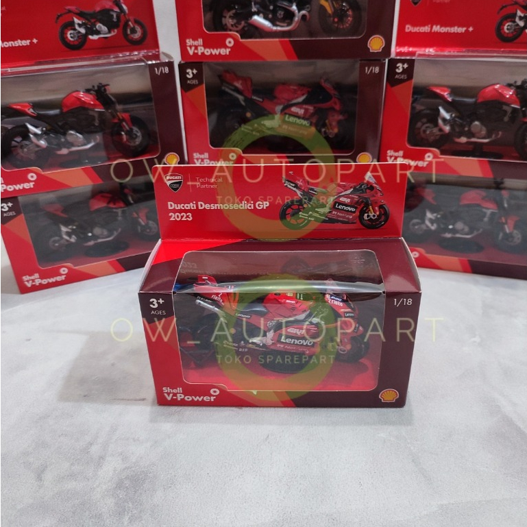 Diecast Ducati Pajangan Mainan Anak Ducati Monster Ducati Scrambler Ducati Desmosedici GP Original