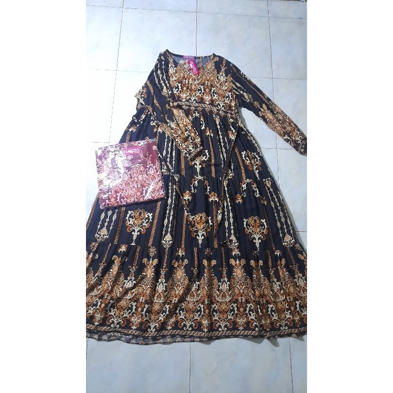 (Ready) Gamis Batik Elmira Jumbo