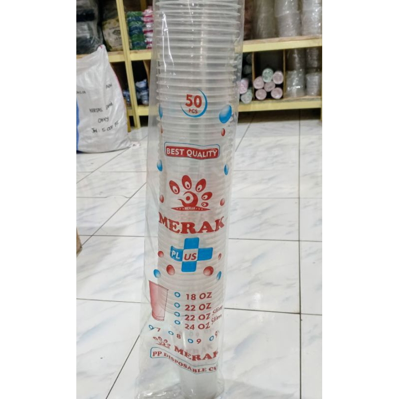 Gelas merak 22oz slim