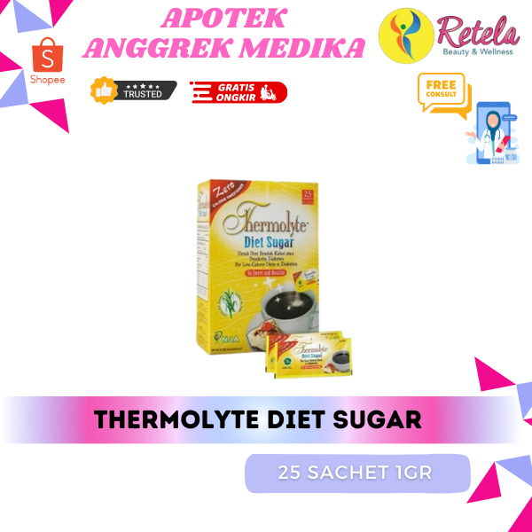 

THERMOLYTE DIET SUGAR 25 SACHET 1GR