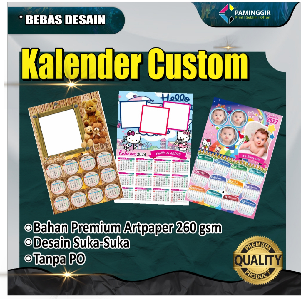 

Kalender 2025 Custom | Kalender bebas desain | Kalender Lengkap | Kalender Satuan