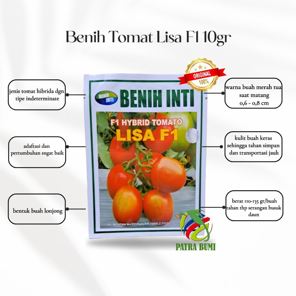 BENIH TOMAT LISA F1 10GR BENIH INTI