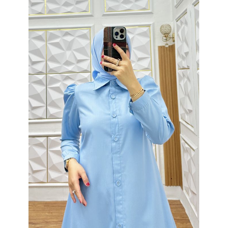 Dress polos katun toyobo I  Gamis kekinian Simple