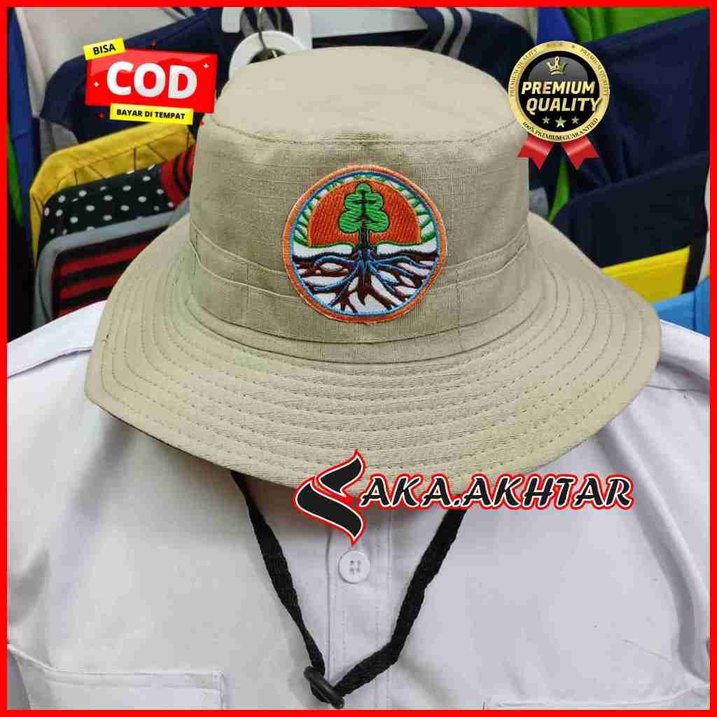 TOPI LAPANGAN KEMENTERIAN PERHUTANI / TOPI RIMBA KEMENTERIAN PERHUTANI / TOPI PERHUTANI GRATIS BORDI