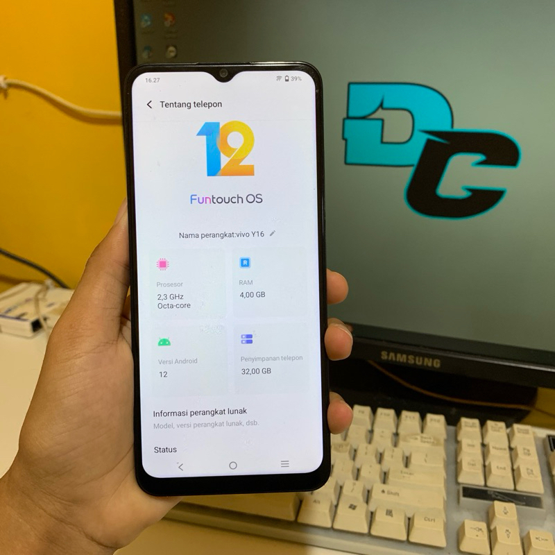 Mesin vivo y16 ram4/32 normal segel