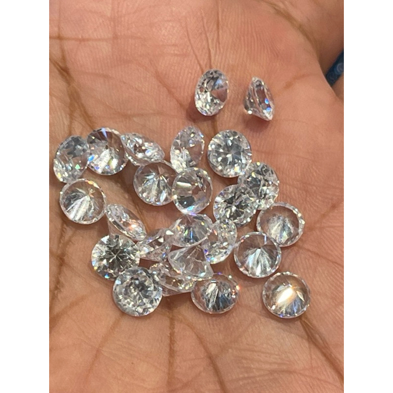1 grm amerikan diamond 6 mili mm zircon putih berliant