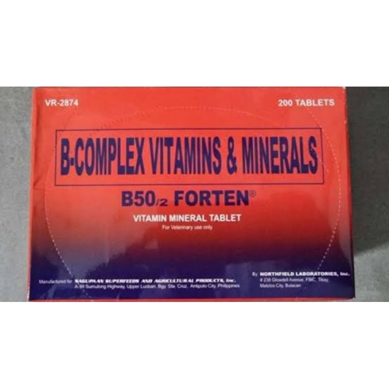 B50 Forten B-Complex Vitamin Minerals Ayam Laga