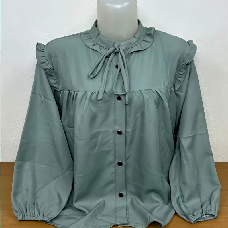 Blouse Korean Style || Baju Atasan Wanita || Blouse Shanghai Rumbai Tali || Baju Atasan Wanita Korea