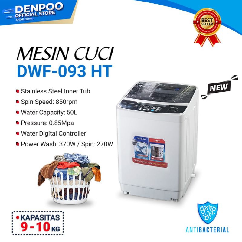 Mesin Cuci Denpoo Tabung 1 DWF - 093 kapasitas 9 kg