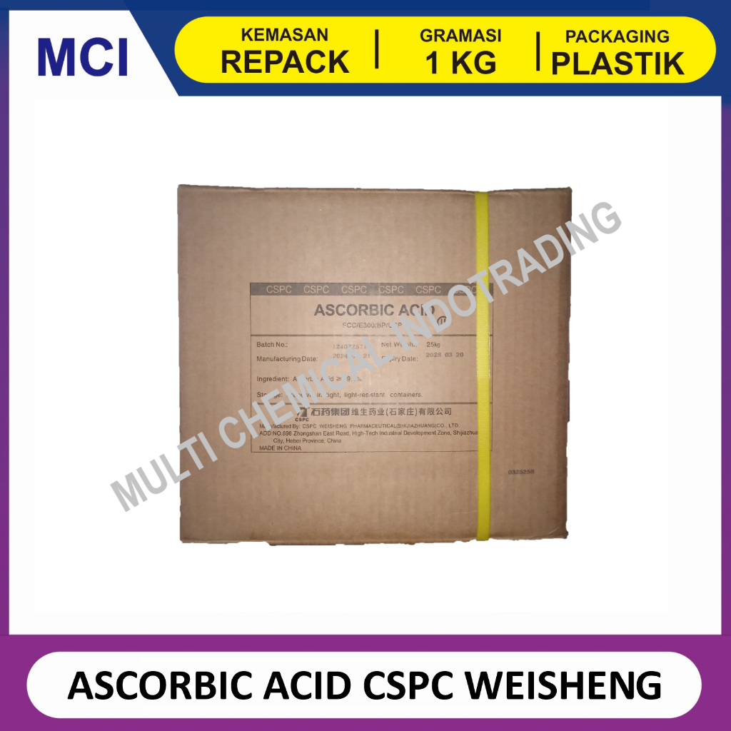 

ASCORBIC ACID CSPC WEISHENG VITAMIN C POWDER FOOD GRADE - REPACK 1 KG