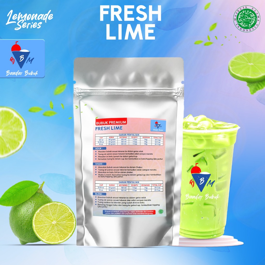 

FRESH LIME 1KG BANDAR BUBUK MINUMAN PREMIUM READY BANYAK VARIAN RASA