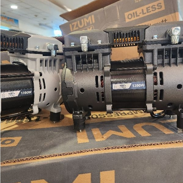motor kompresor oilless 1390 watt dinamo kompresor angin 2hp mesin kompresor oilless izumi super spe