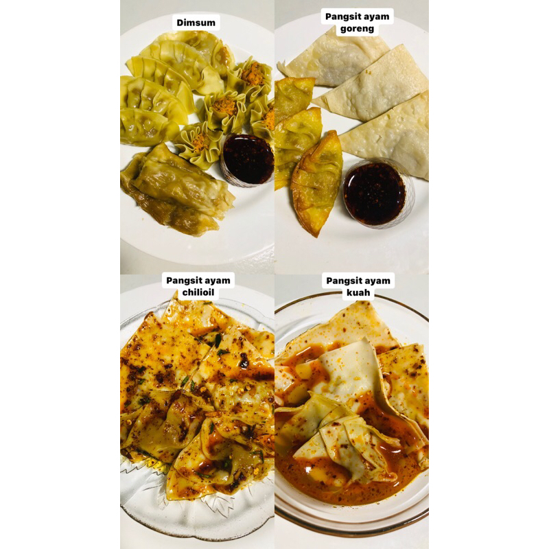

Dimsum dan Pangsit Ayam Chilioil, Kuah, Goreng, Rebus