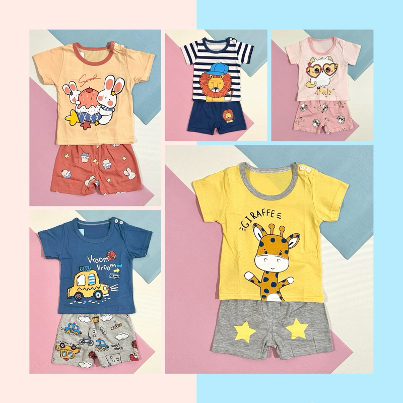 SETELAN PENDEK KAOS DAILY WEAR BAYI ANAK