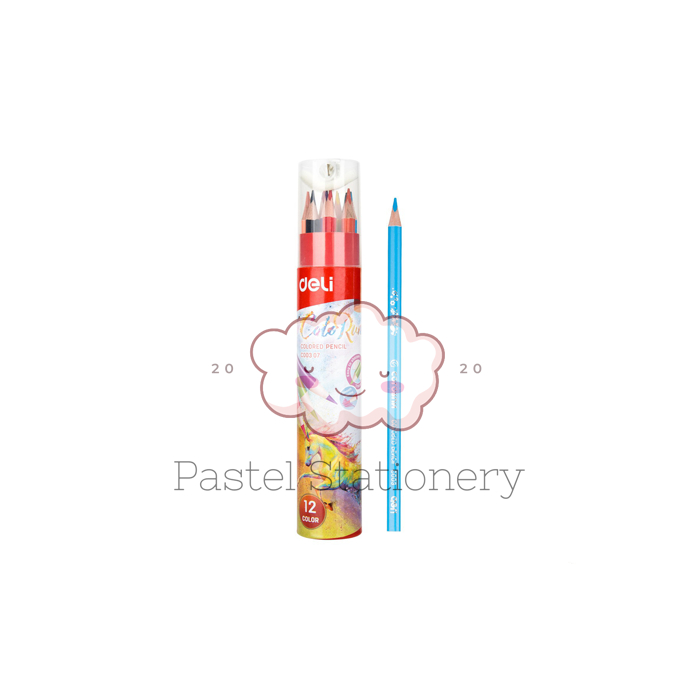 

Pensil Warna Deli EC00307 12 Warna - Color Pencil Deli 12 Colors Dengan Rautan
