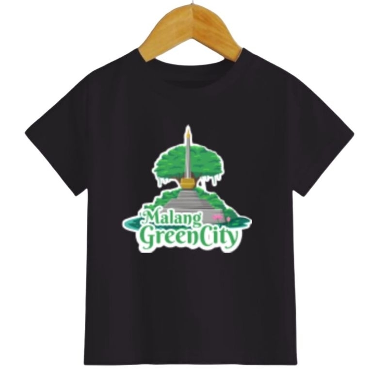 Baju kaos oblong Anak motip MALANG GREENCITY