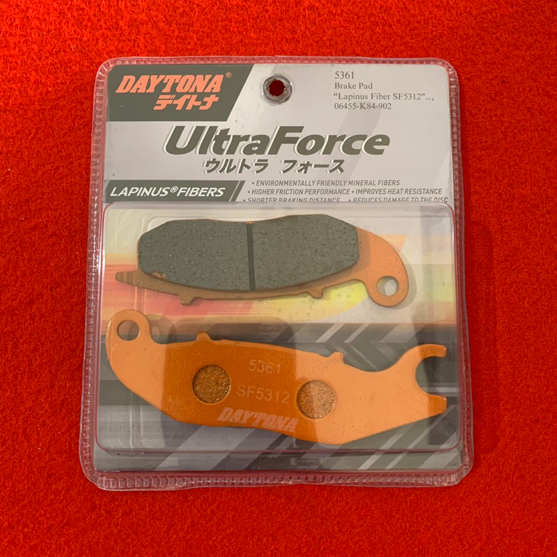 Kampas Rem DAYTONA Depan Pcx 150 Abs / Adv 150 Abs / Pcx 160 Abs / Adv 160 Abs LAPINUS FIBERS