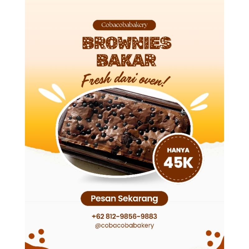 

BROWNIES BAKAR COKLAT - CobaCobaBakery