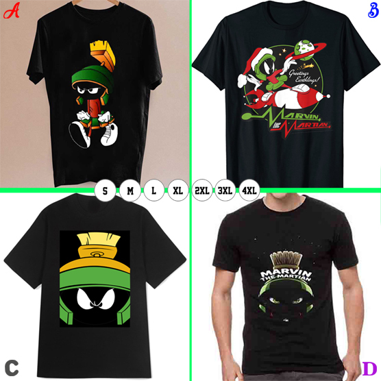 Kaos  M A R V I N  Tshirt Bahan 100% Cotton | Casual T-SHIRT Size S M L XL XXL 3XL 4XL | READY STOCK