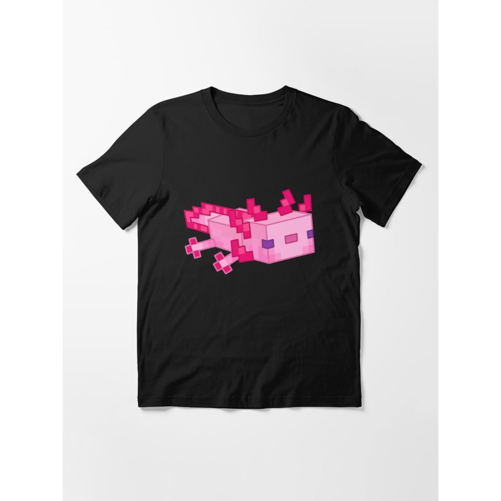 Kaos Anak Lucu Minecraft Pink Axolotl T-Shirt