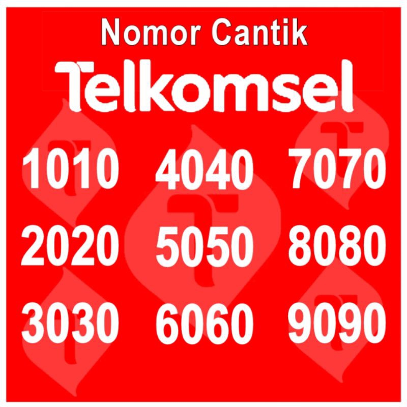 Kartu Perdana Nomor cantik telkomsel simpati abab 1010 2020 3030 4040 5050 6060 7070 8080 9090