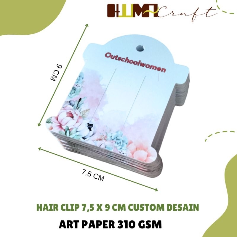 

Hairclip Card / Alas Jepit Rambut Custom, uk.7,5x9 cm, isi 115-120 lembar