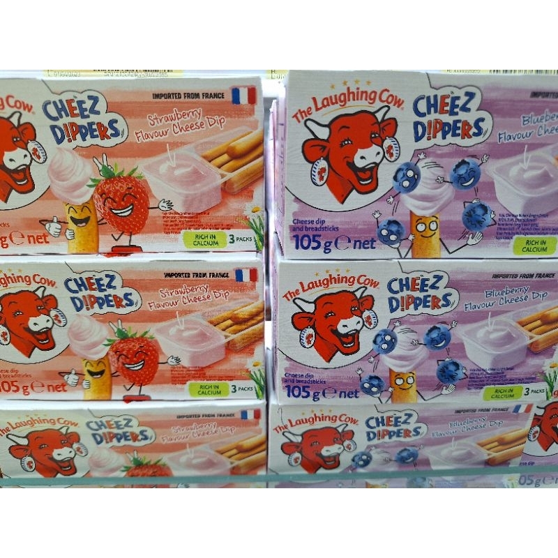 

BARU! THE LAUGHING CO2 CHEEZ DIPPERS KEJU STICK BISKUIT CHEESE CREAM STRAWBERRY BLUEBERRY