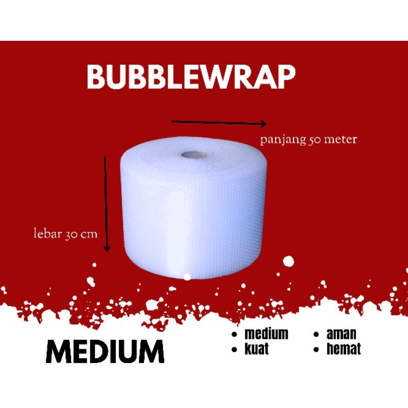 

Bubblewrap roll 30cm x50m ketebalan Medium