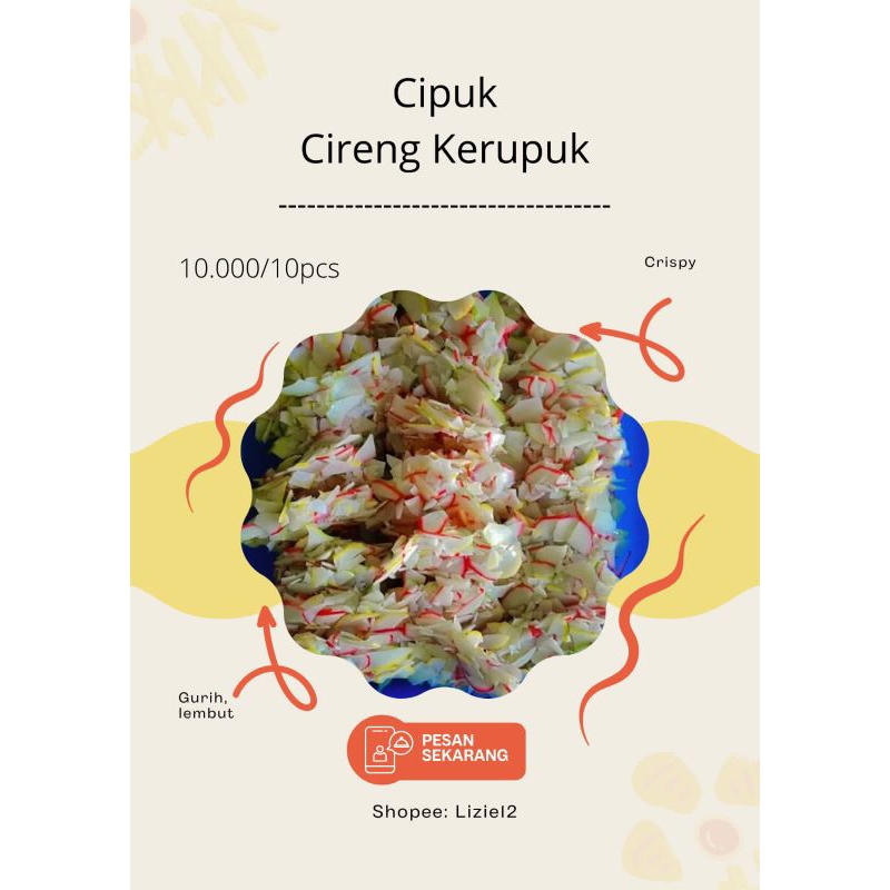 

Cipuk/Aci Kerupuk/Cireng Mercon/Cireng Cipuk/Cipuk Makanan Khas Bandung/Cipuk Bandung