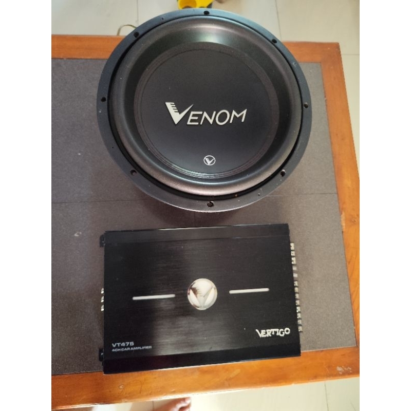 Paket Audio Venom Sub Venom VX 1112W Dan Power Venom Vertigo VT475 4chanel