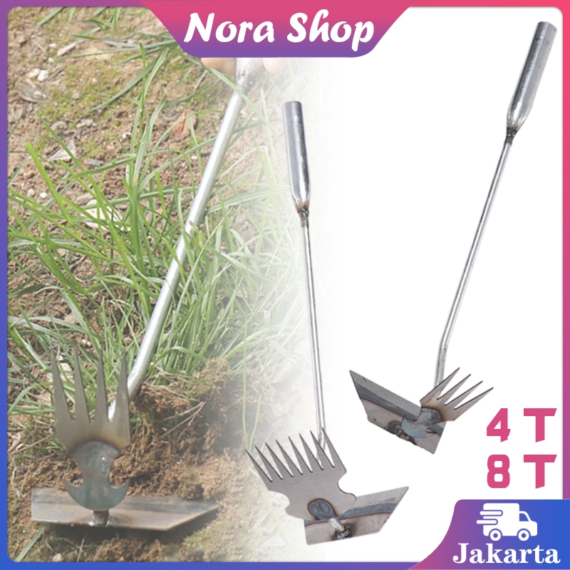 Weeding Garu Alat Pencabut Rumput Manual 2 Sisi Garukan Rumput Weeding Hoe Garukan Tanah Kuat