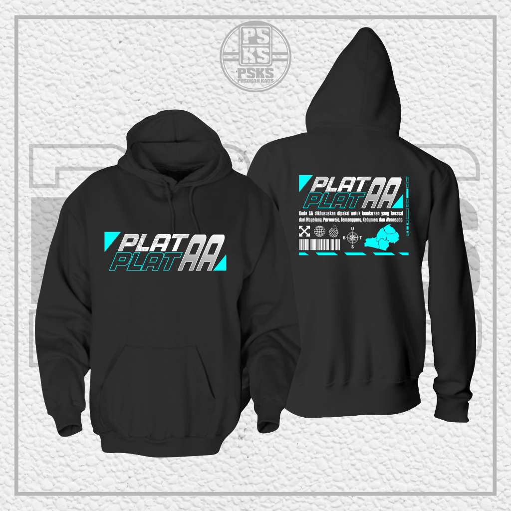 Jacket Hoodie Plat Nomor Kendaraan Kode AA