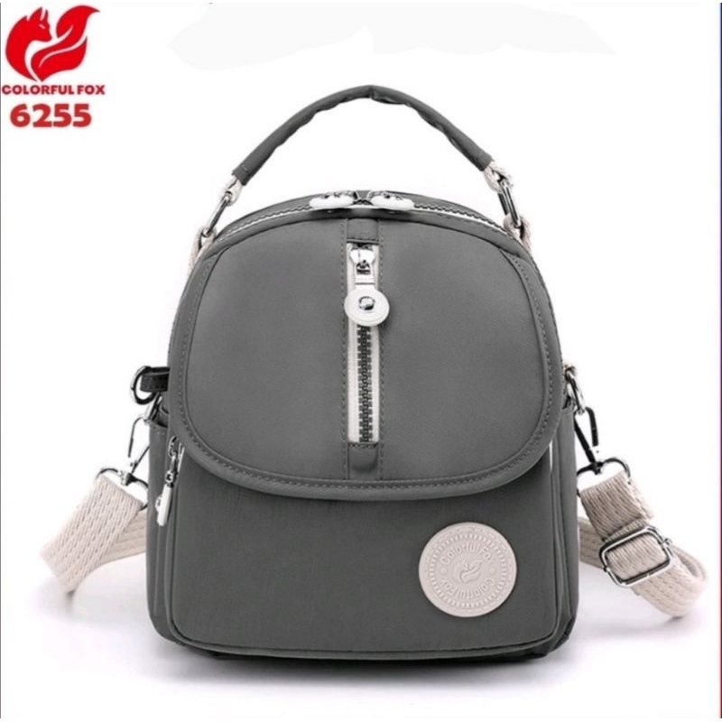 Tas selempang wanita colorful fox original seri 6255 warna abu2 /grey