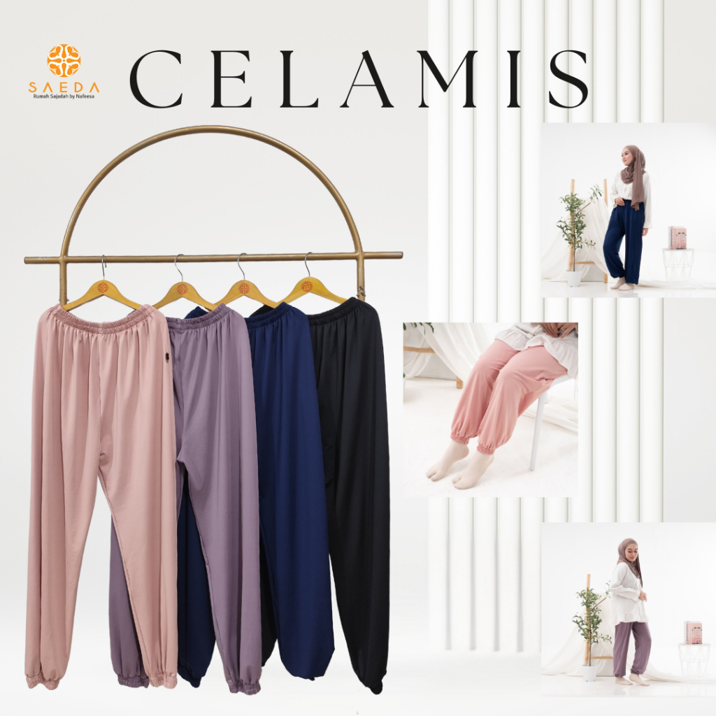 SAEDA- Celana Wanita Jumbo Celamis (Celana Dalam Gamis) Spandek Livina Celana Umroh Umrah