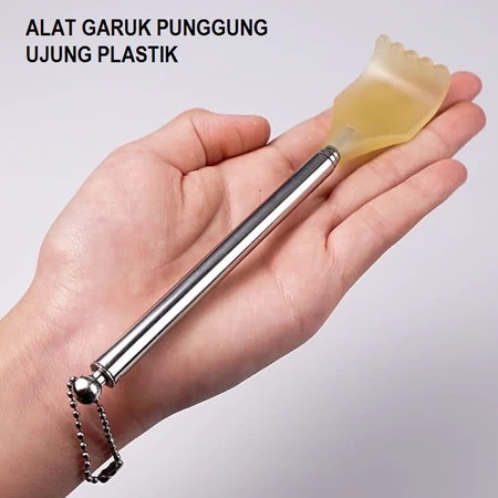 35K ALAT GARUK PUNGGUNG UJUNG PLASTIK Stainless Pengaruk Garukan Badan Ujung Plastik Alat Garuk Bada