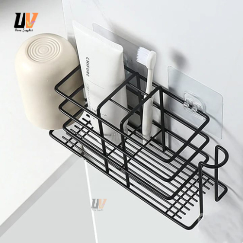 【UV】Rak Odol Kamar Mandi Tempel Dinding Anti Karat Rak Odol Besi Kamar Mandi Rak Sikat Gigi Besi