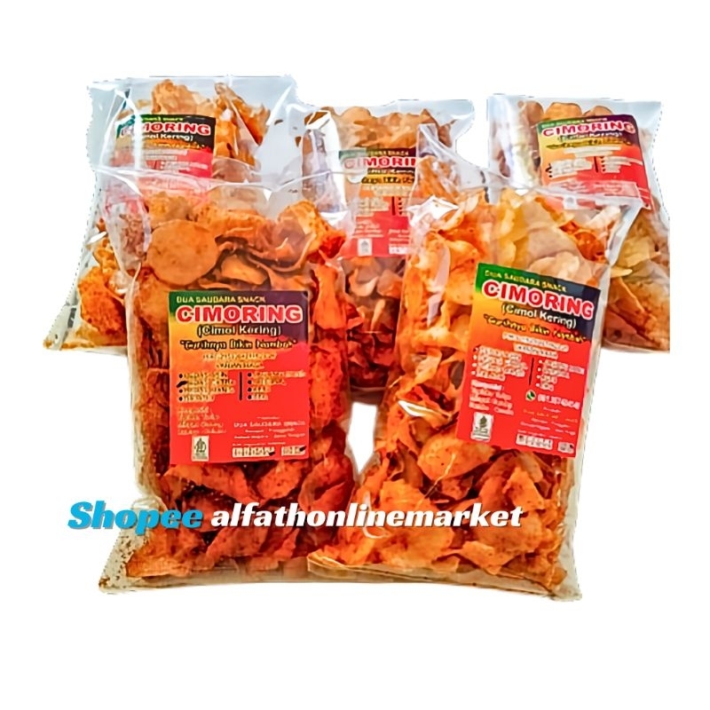 

Cimoring Extra Pedas 200 gr - Camilan Keripik Molring Cimol Kering Pedas Renyah Gurih