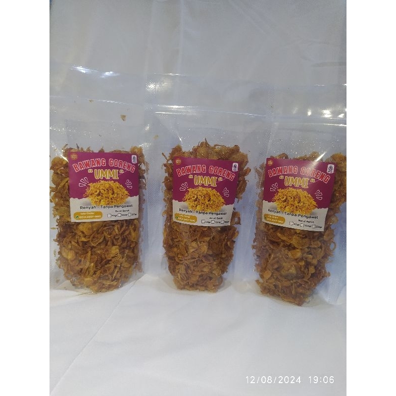 

Cuma 15Ribu dapat 3 bungkus Bawang Goreng asli tanpa campuran