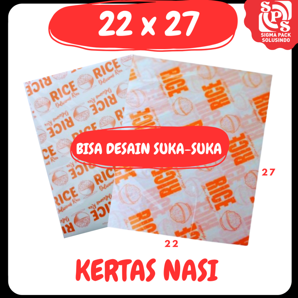 KERTAS NASI KFC 22x27 | Motif Logo | Foodgrade Paper | Paperwrap | Kertas Roti