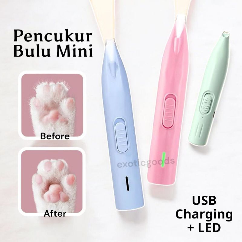 EXOTICGOODS PENCUKUR BULU KAKI ELEKTRIK ANJING KUCING ALAT CUKUR ANJING ALAT CUKUR KUCING