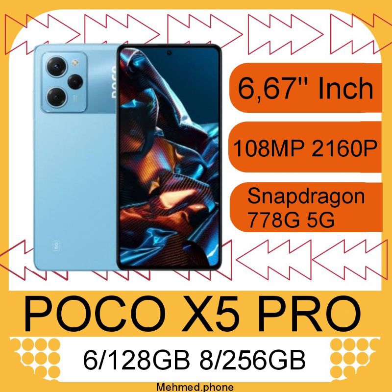 POCO X5 PRO - [ RAM 6/128GB ] [ RAM 8/256GB ] - FREE AKSESORIS - GARANSI RESMI - HANDPHONE - SMARTPH