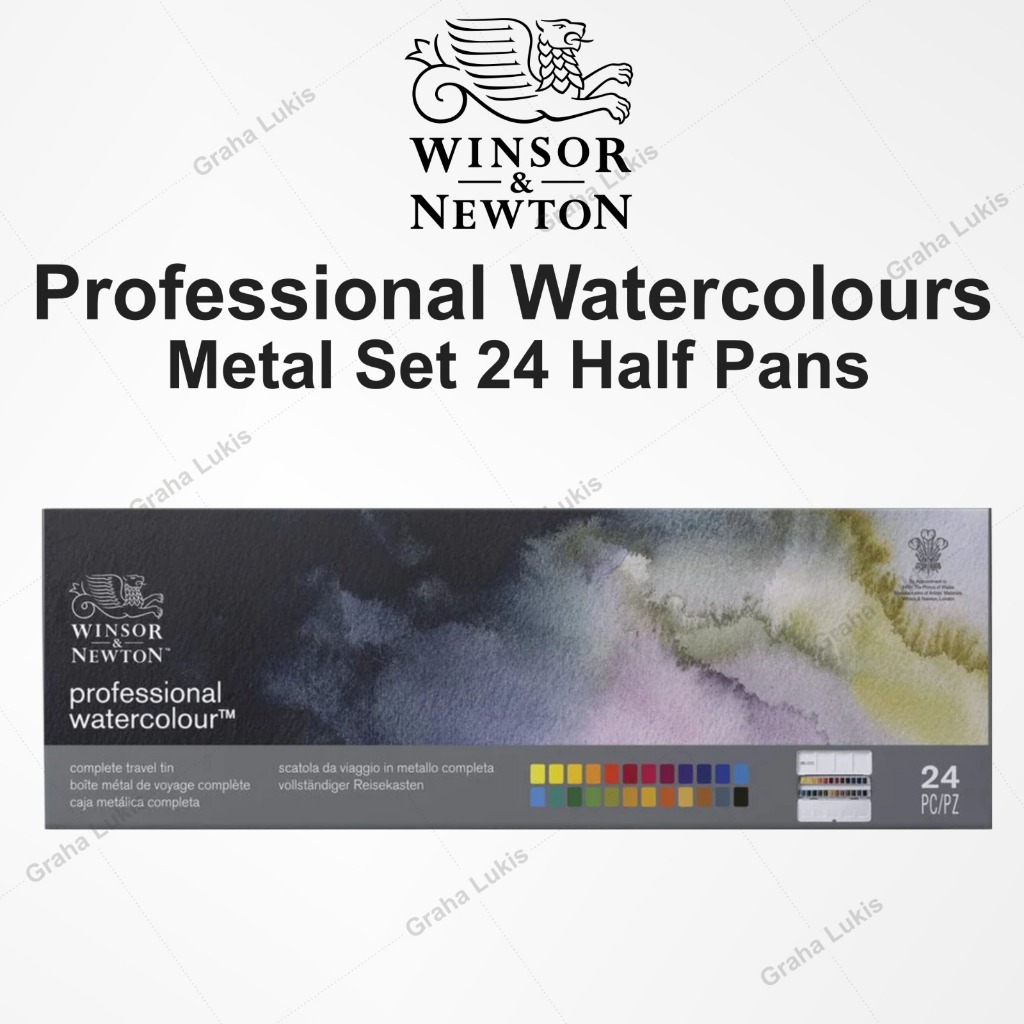 

Winsor & Newton Professional Water Colour Metal 24 Half Pans