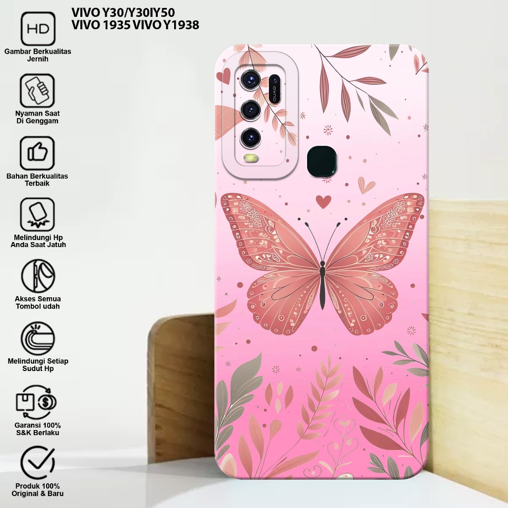 CASE VIVO Y30 Y30I Y50 - Casing Hp Vivo Y30 Y30I Y50 Motif PINK - Case Hp Vivo Y30 Y30I Y50 - Casing