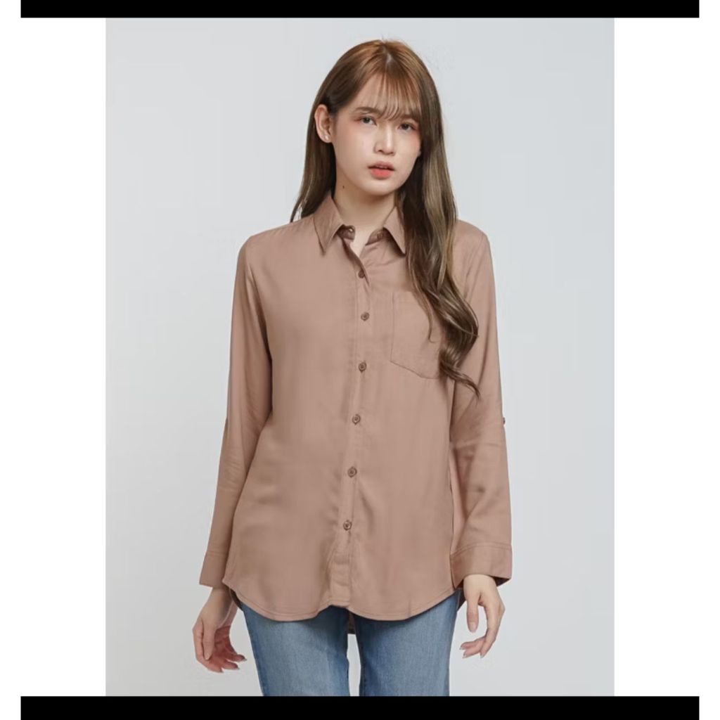 DUST Kemeja Siantan Coklat Comfease (116372)