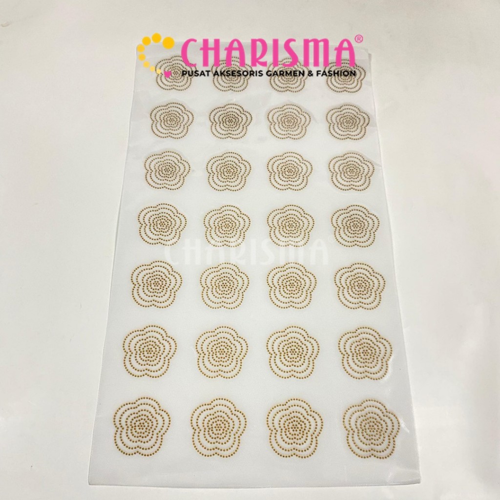 Charisma mote gosok motif/Lebar 6cm/mote press/aksesoris baju abaya/hotfix.