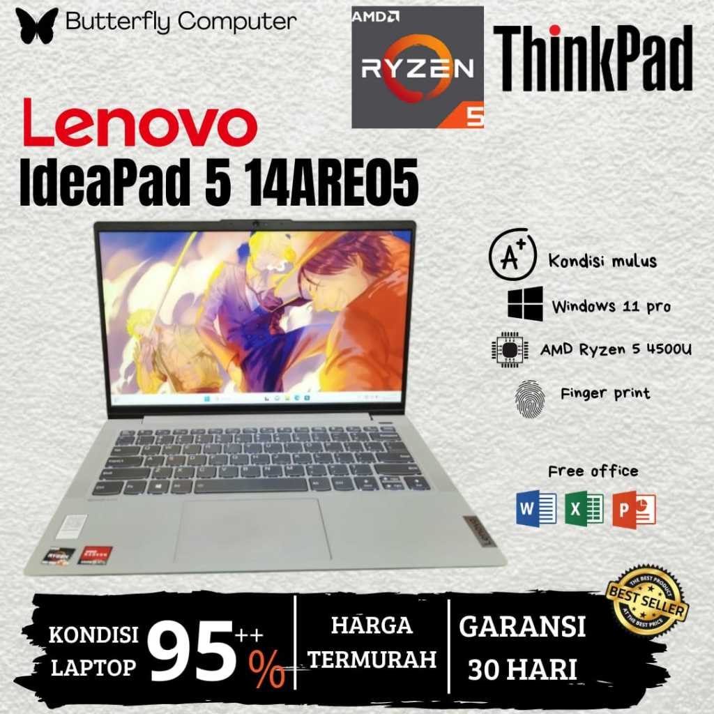 Laptop Lenovo IdeaPad 5 14ARE05 AMD Ryzen 5 4500U | 8GB | 1TB | Slim