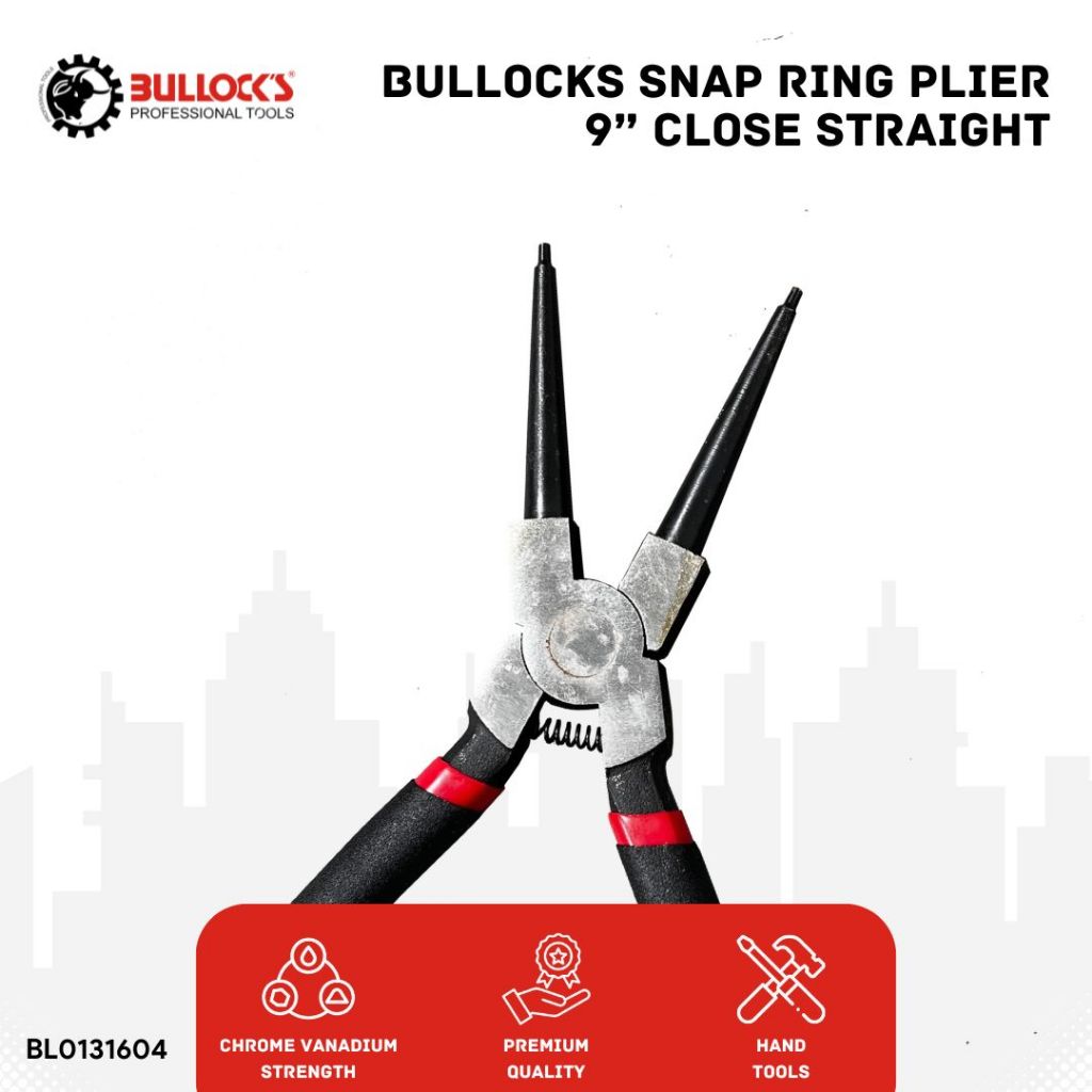 BULLOCKS Tang Ring Snap 9" - Tang Penjepit 32-80 mm Lurus Tutup