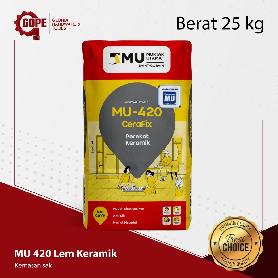 MU 420 Mortar Utama Semen Pasang Keramik Kemasan Sak 25 kg